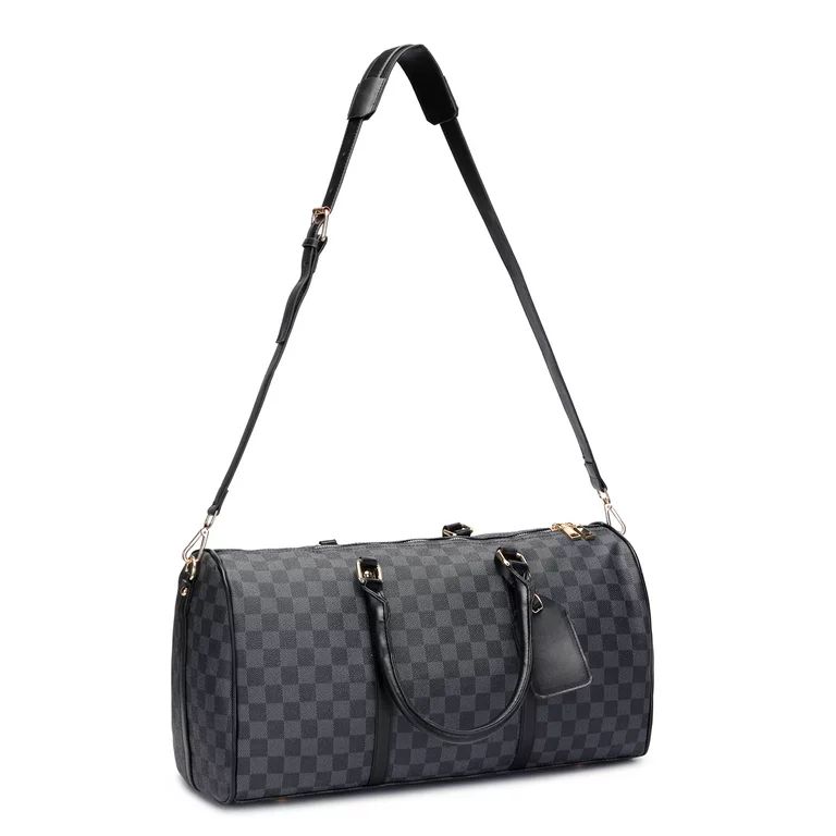 TWENTY FOUR Checkered Bag Travel Duffel Bag Weekend Overnight Luggage Shoulder Bag For Men Women ... | Walmart (US)
