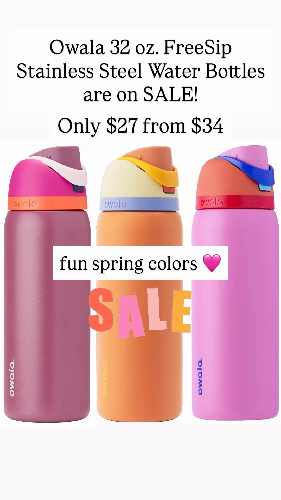 Owala 32 oz. FreeSip Stainless Steel Water Bottle

#LTKSaleAlert