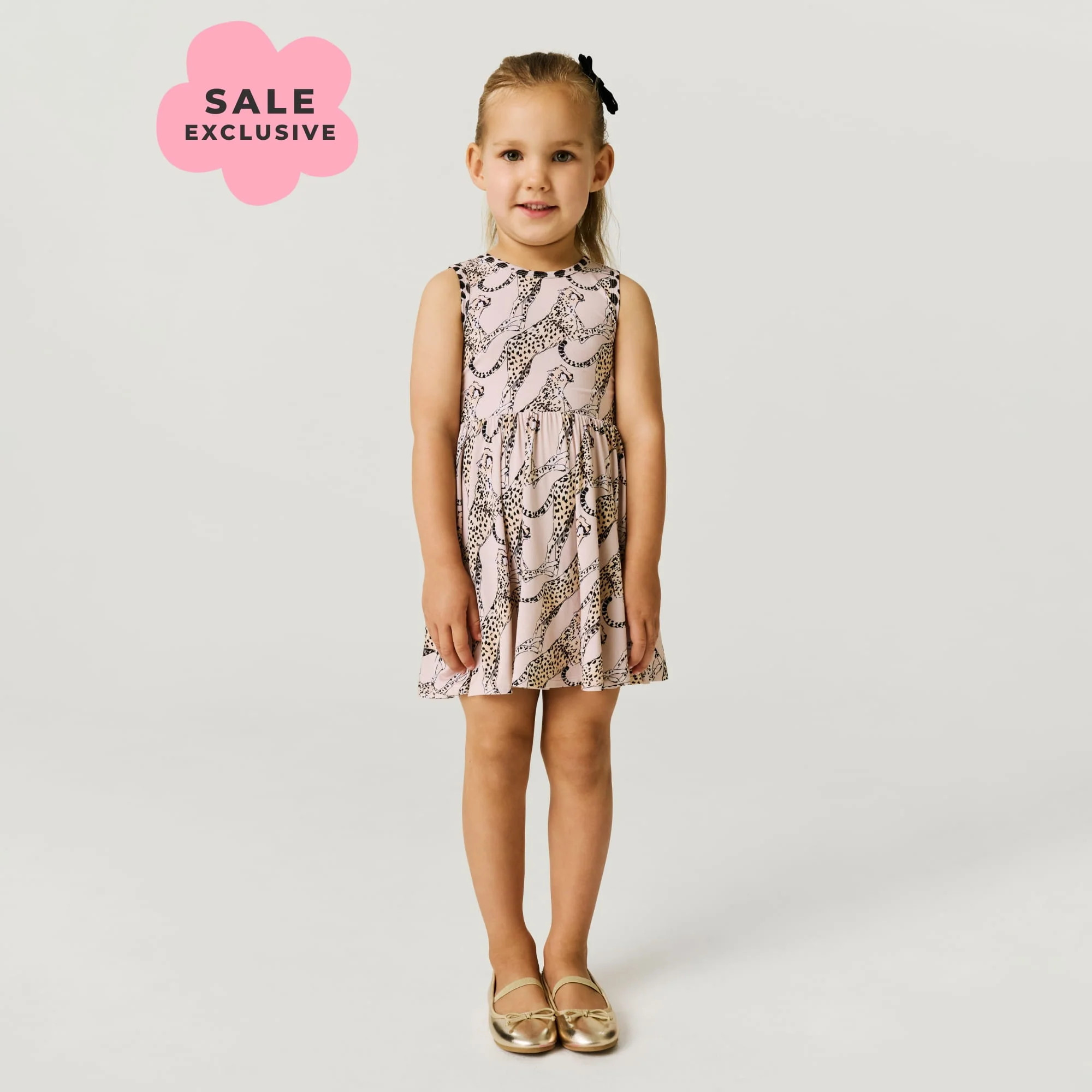 Leopard Brown Racerback Girl Twirl Dress | Lucinda | Posh Peanut