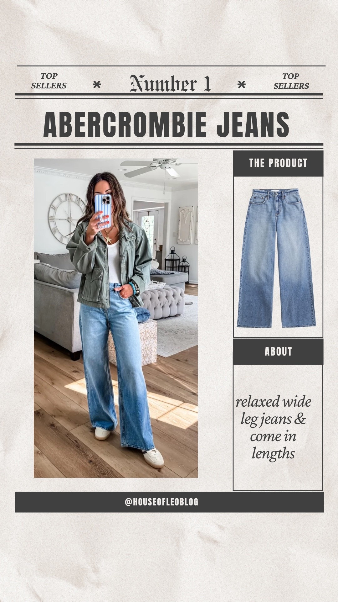 Wide leg jeans, wearing 25 short. Small jacket. Abercrombie jeans.

#LTKOver40 #LTKPetite