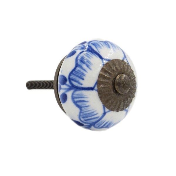 Blue Buttercup Knob Pull for Drawers/ Cabinets and Doors (Pack of 6) | Bed Bath & Beyond