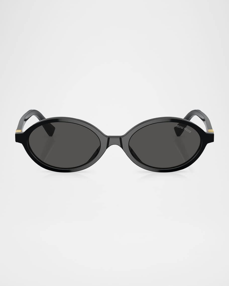 Miu Miu Acetate Oval Sunglasses | Neiman Marcus