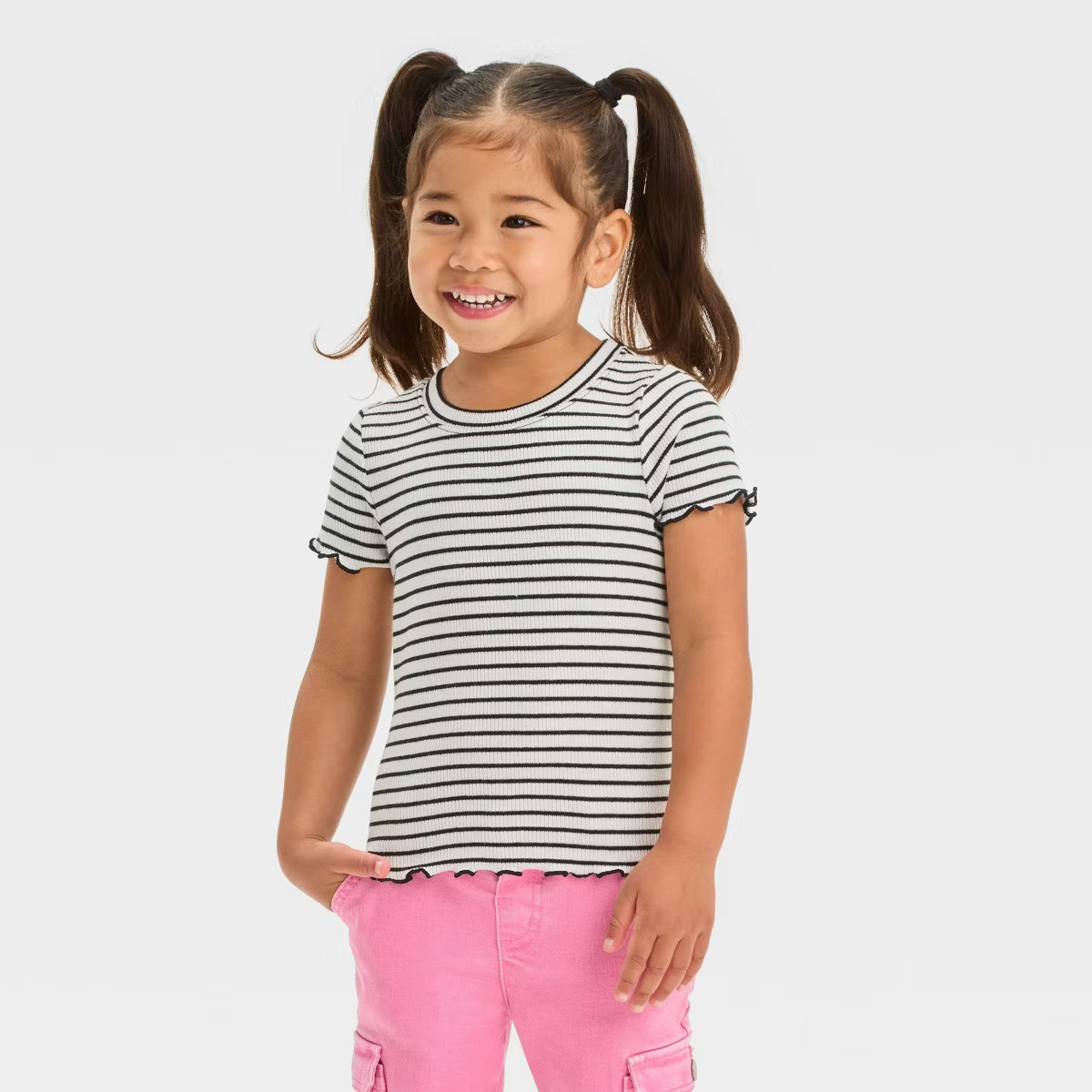 Toddler Girls' Rib Short Sleeve T-Shirt - Cat & Jack™ | Target