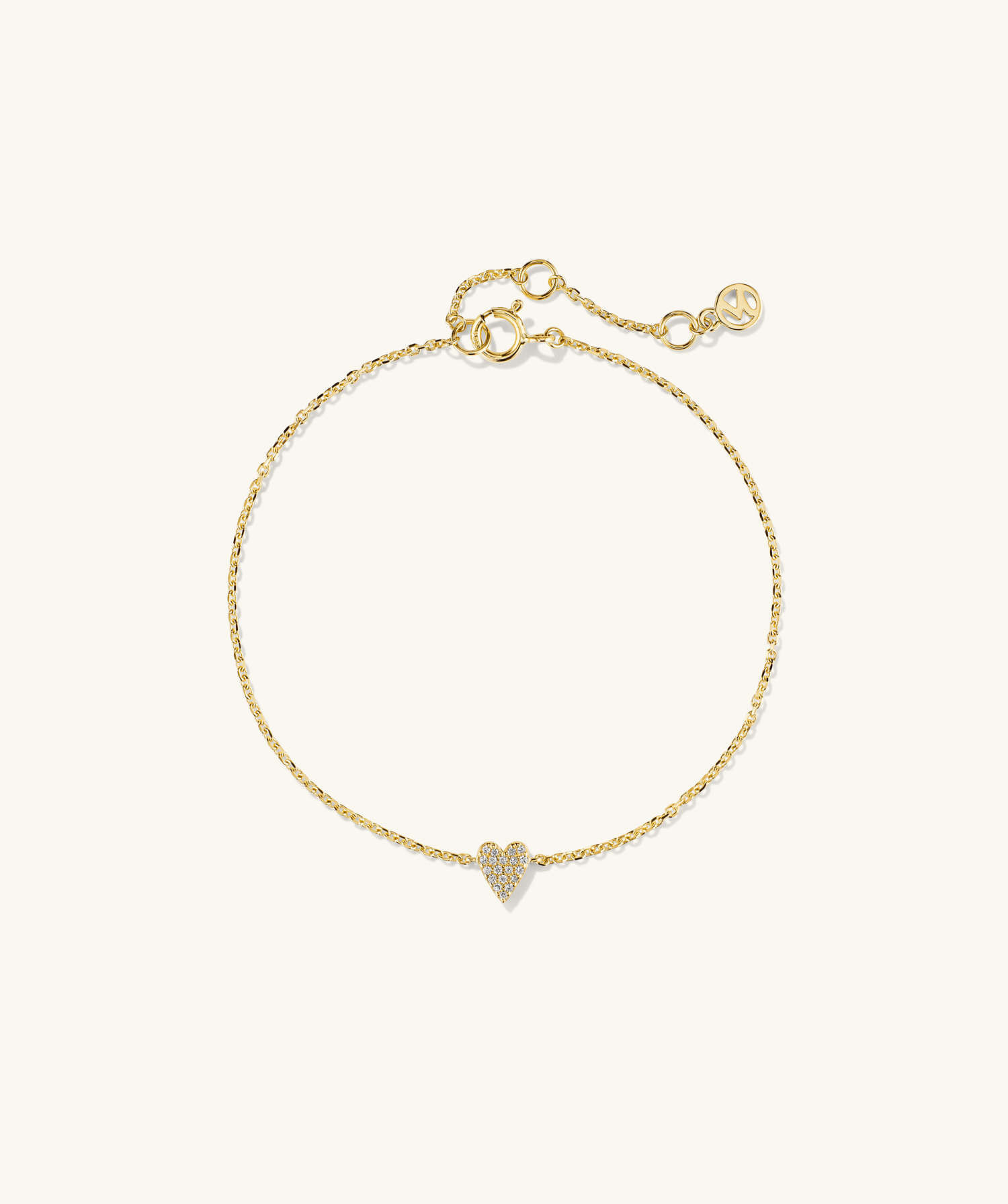 Mini Heart Pavé Diamond Bracelet | Mejuri Fine Crew