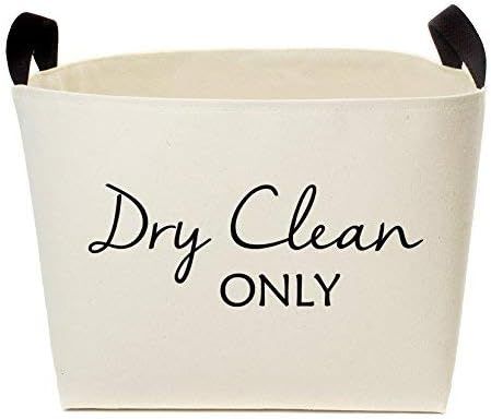 Dry Clean Only Canvas Laundry Basket | Amazon (US)