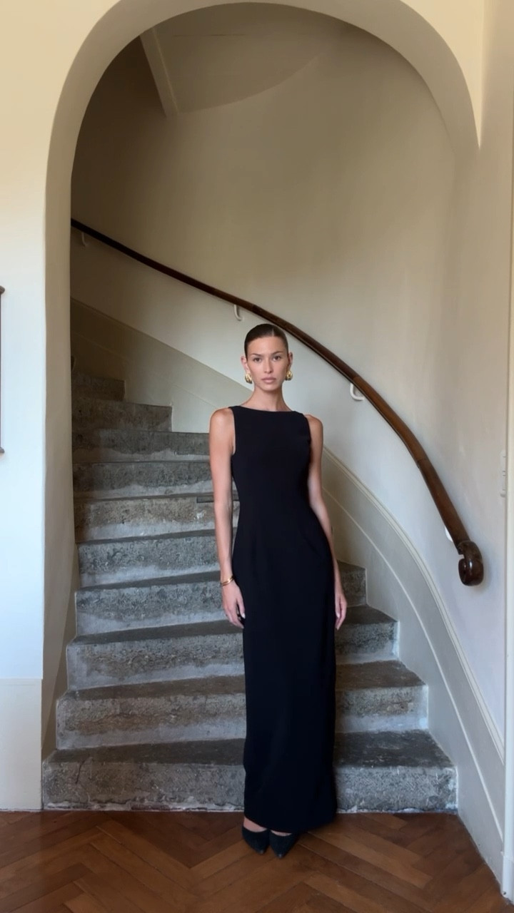 Amanda Uprichard Dress, The Ysso Clos earrings, black point heels, black court shoes, luxury fashion, black tie outfit 

#LTKuk #LTKluxury #LTKFashionMonth