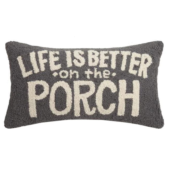 Peking Handicraft 30JES32C22OB 22 x 12 in. Life is Better on the Porch Hook Pillow, Multi Col... | Walmart (US)