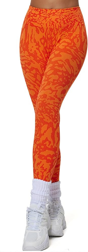 Aoxjox Women's High Waist Seamless Camo Hidden Scrunch Legging Knit Workout Yoga Pants 23" | Amazon (US)