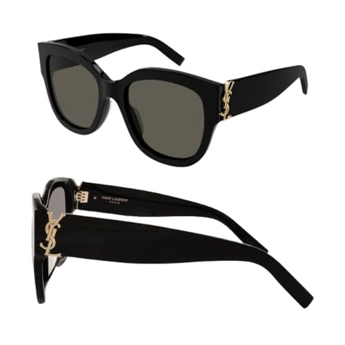 SAINT LAURENT SL M95/F Square Shape Sunglasses With Eyewear Kit Bundle - High Bridge Fit - Men's Designer Square Sunglasses | Amazon (US)