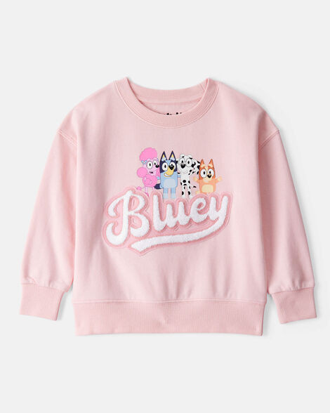 Toddler Girl Bluey French Terry Pullover - Pink | Carter's Inc