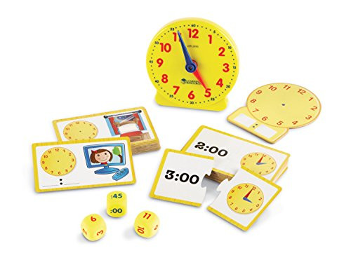 Learning Resources Time Activity Set - 41 Pieces, Ages 5+,Clock for Teaching Time, Telling Time, Homeschool Supplies, Montessori Clock | Amazon (US)