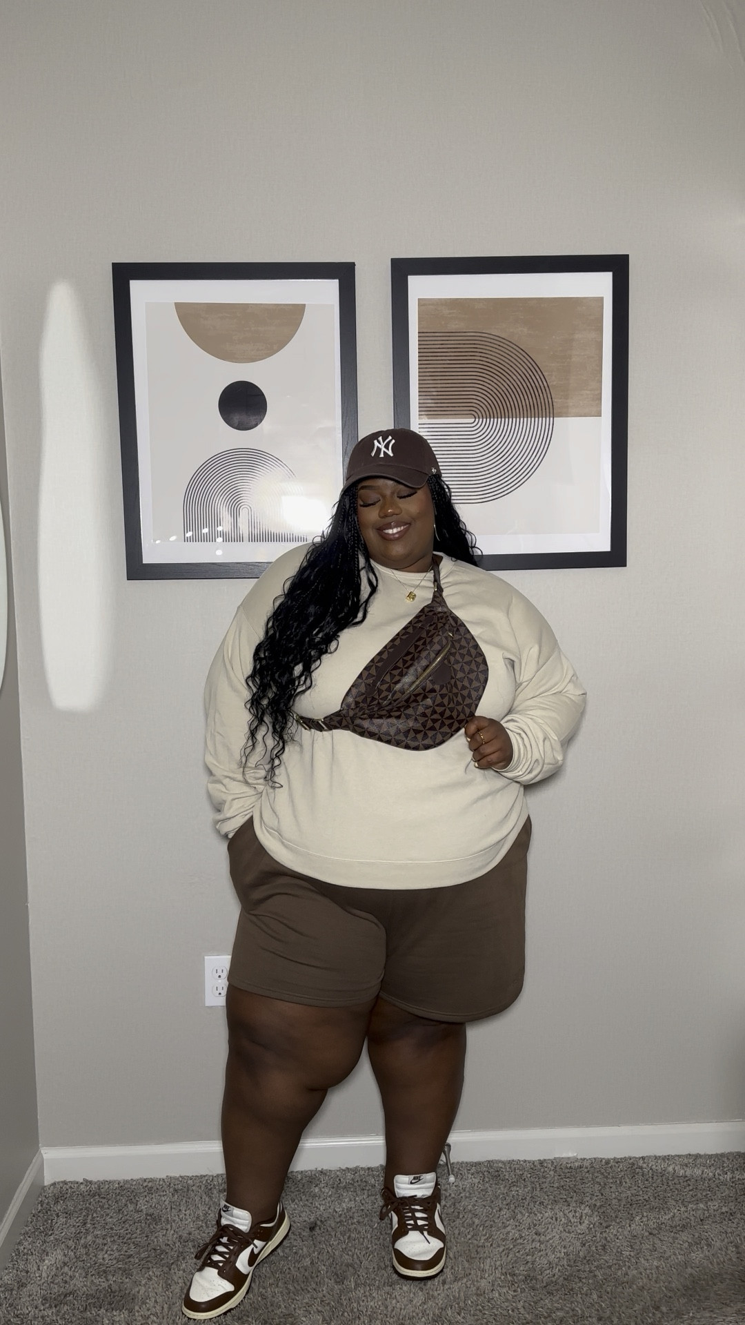Affordable plus size fall outfit inspo - top is in a 3x shorts are in a xxl they run a lil
big so I suggest sizing down one

#LTKPlusSize #LTKStyleTip #LTKMidsize