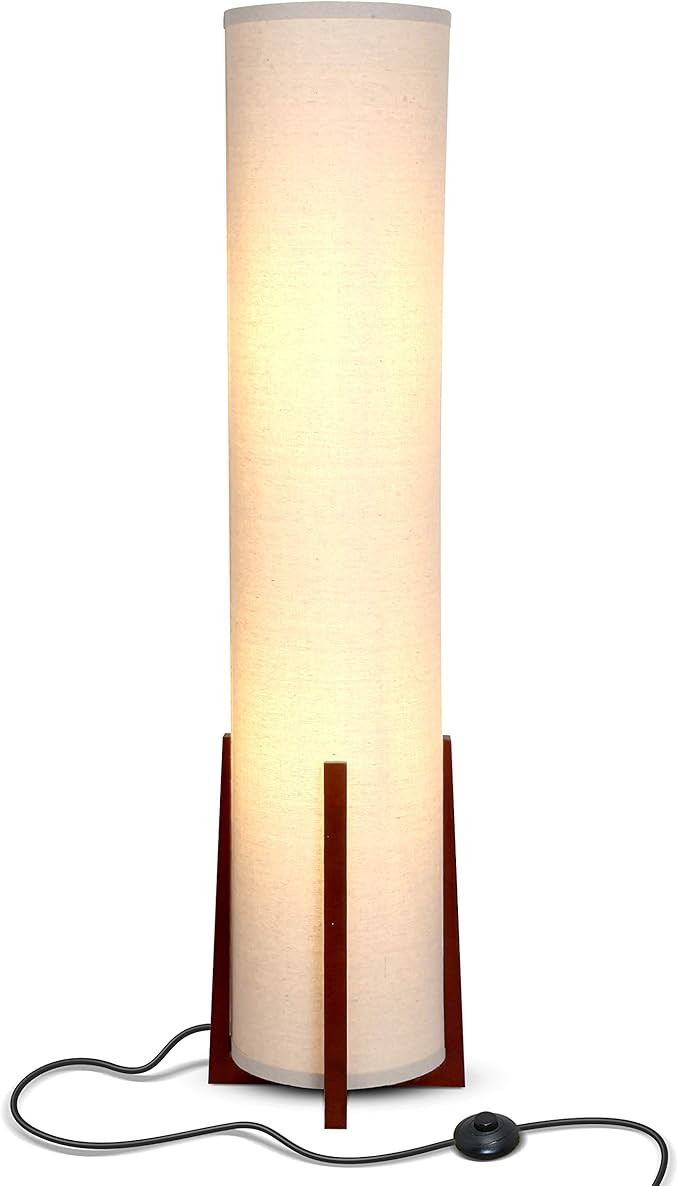 Brightech Parker Paper Lantern Floor lamp, 48 Inch Tall Lamp with Wood Frame, Asian Design for Be... | Amazon (US)