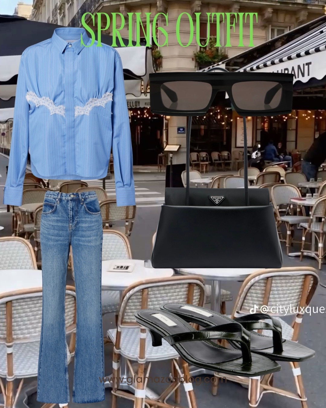 Spring outfit, bootcut jeans, prada bag, shoulder bag, alaia sunglasses, totems shoes 

#LTKeurope #LTKspring #LTKstyletip