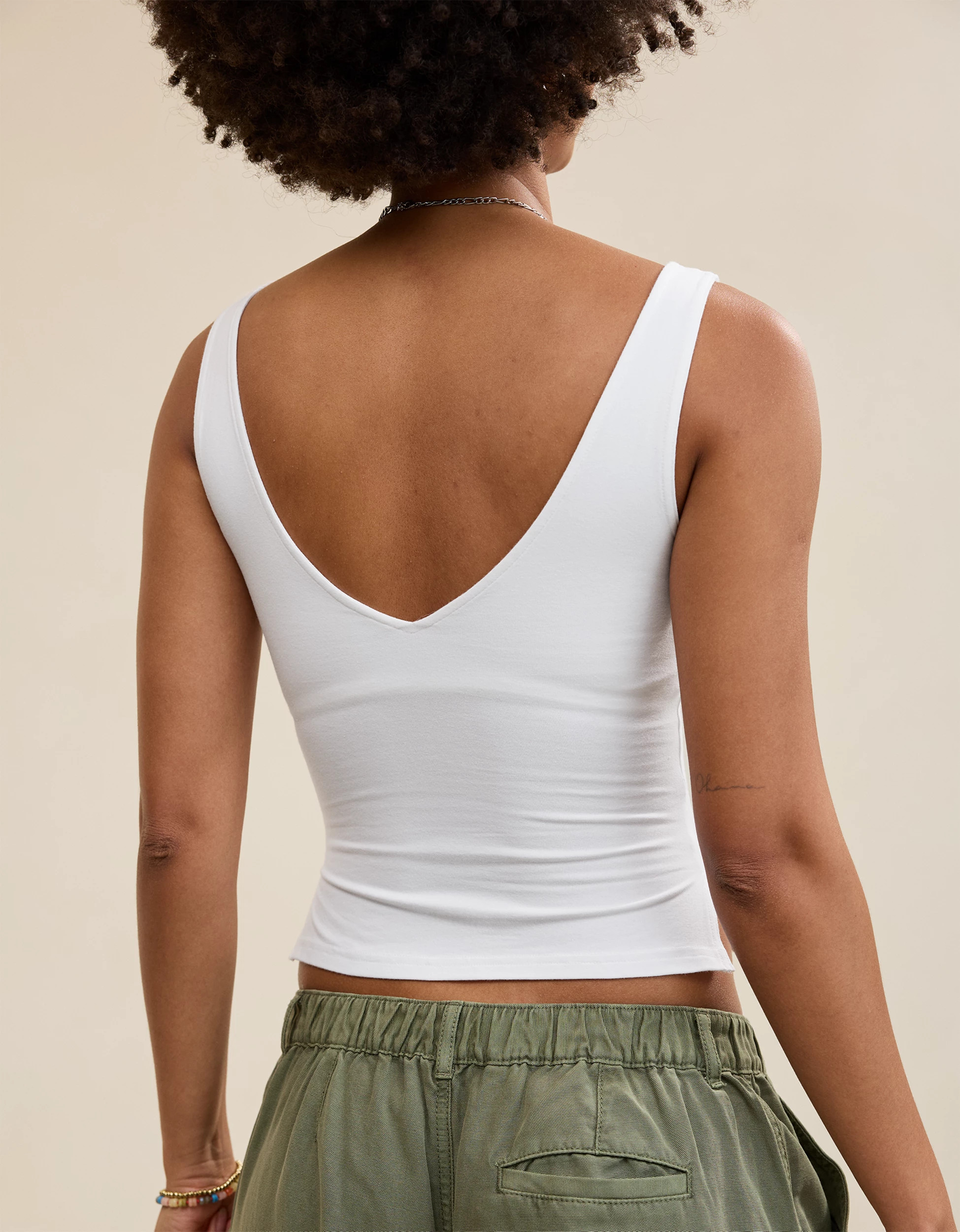 Aerie Double V-Neck Braless Tank Top | Aerie