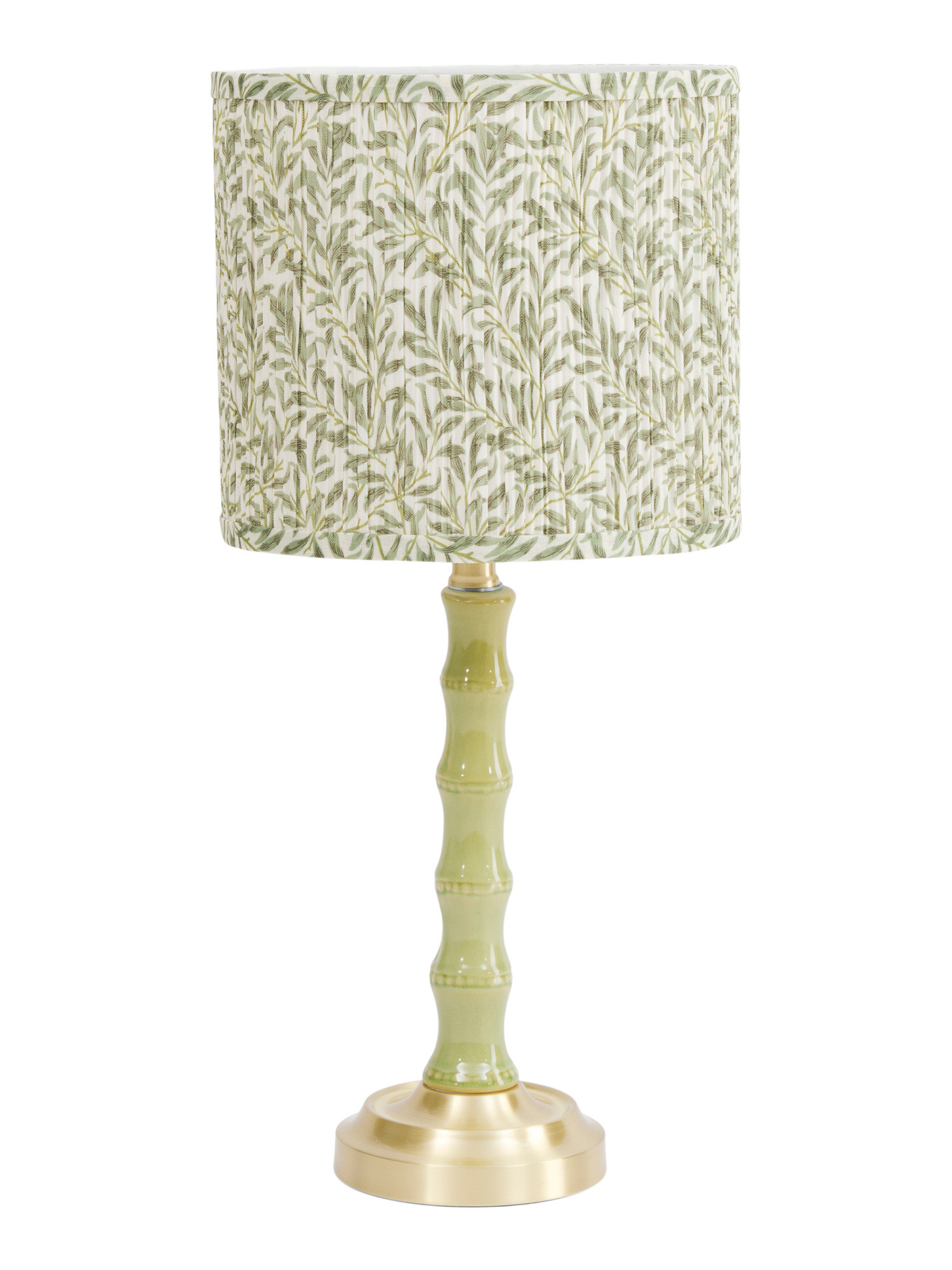 10x21.5 Bamboo Shaped Metal Lamp With Printed Shade | TJ Maxx