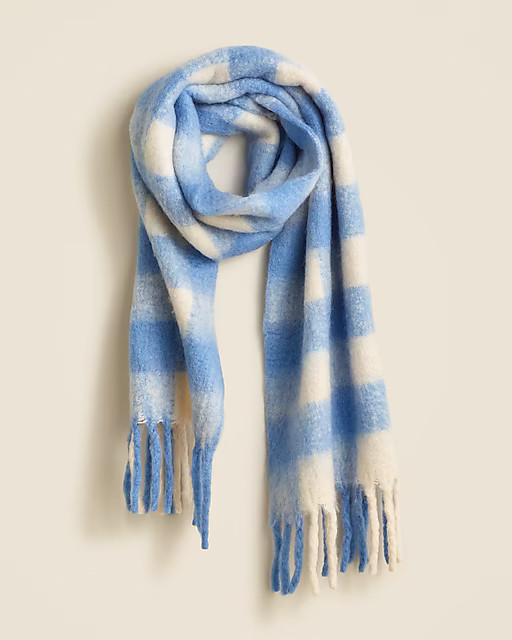 Brushed woven scarf in stripe | J. Crew US
