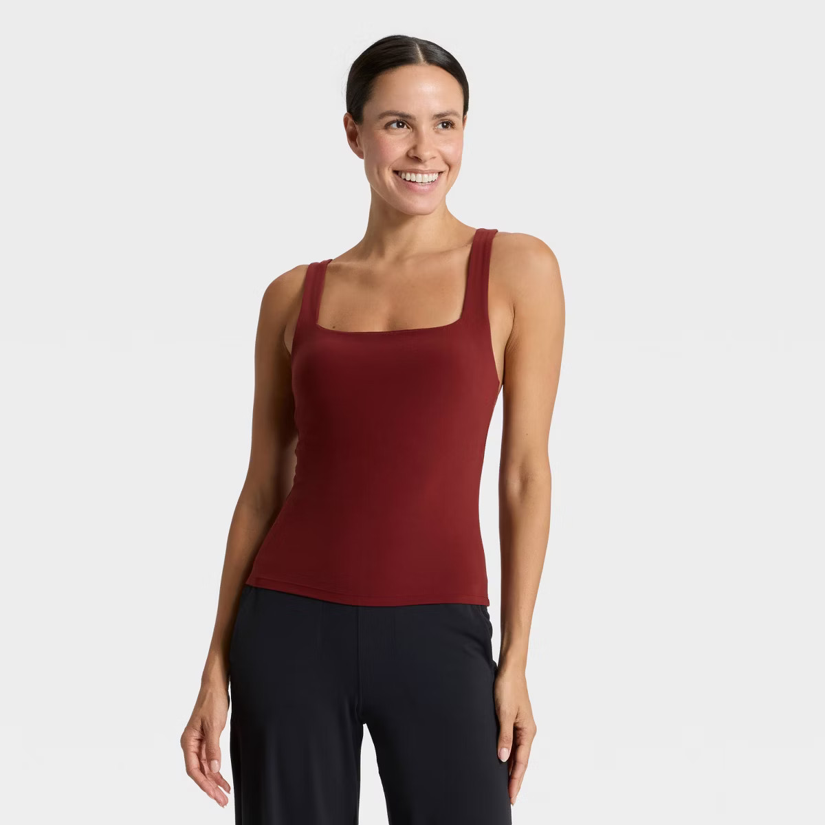 Women's Everyday Soft Square Neck Support Tank Top - All In Motion™ | Target