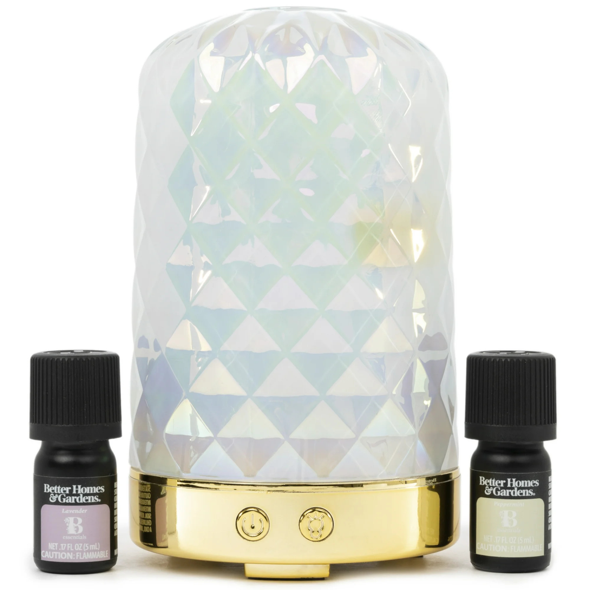 Better Homes & Gardens 3 Pieces Diffuser Set, Textured Iridescent, 100 mL | Walmart (US)