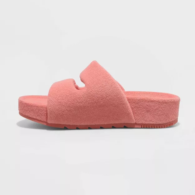 Women's Remi Platform Slide Sandals - A New Day™ Coral Orange | Target