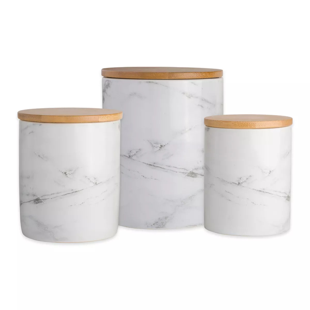 Design Imports White Marble Ceramic Canister Set/3 | Target