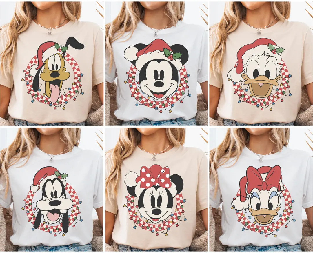 Mickey Minnie Christmas Shirt, Disney Family Christmas Shirt, Mickey Merry Christmas Shirt, Chris... | Etsy (US)