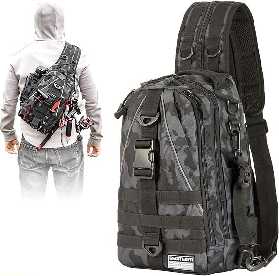 Ghosthorn Fishing Backpack Tackle Sling Bag - Fishing Backpack with Rod Holder - Tackle Box Bag F... | Amazon (US)