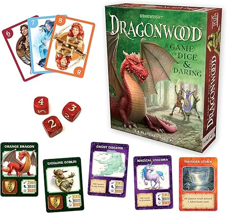 Gamewright Dragonwood A Game of Dice & Daring Board Game Multi-colored, 5" | Amazon (US)