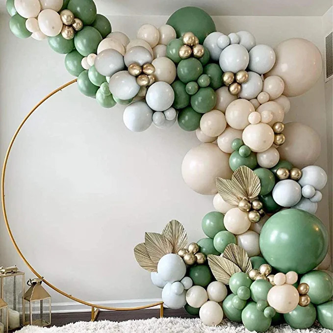 Amazon.com: Sage Green Balloon Garland Arch Kit - 154pcs Avocado Green Balloon with Blush Balloon... | Amazon (US)
