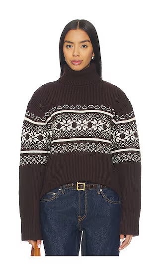 Chesca Fair Isle Turtle Neck Sweater | Revolve Clothing (Global)