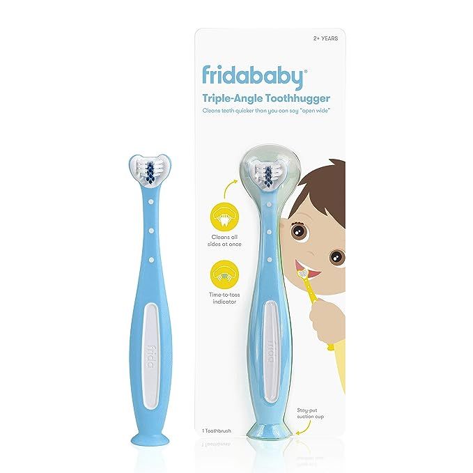 FridaBaby Triple-Angle Toothhugger Training Toothbrush for Toddler Oral Care , Blue | Amazon (US)