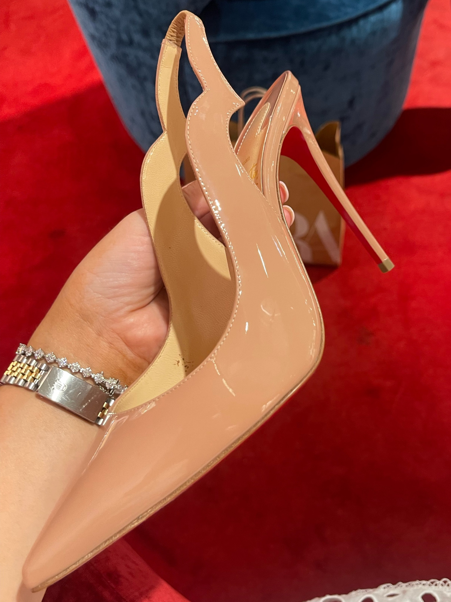 Christian Louboutin Heels. Red bottoms. Pointed toe heels. Sling back heels  

#LTKshoecrush #LTKstyletip #LTKwedding