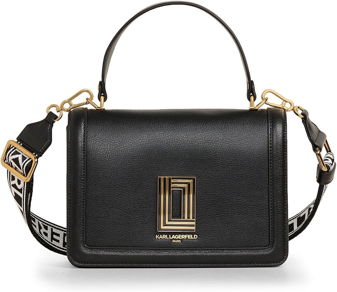 KARL LAGERFELD Women's Simone Solid Satchel Crossbody | Amazon (US)