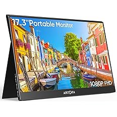 Amazon.com: Arzopa Portable Monitor, 17.3'' 1080P FHD HDR IPS Laptop Computer Display HDMI USB C ... | Amazon (US)