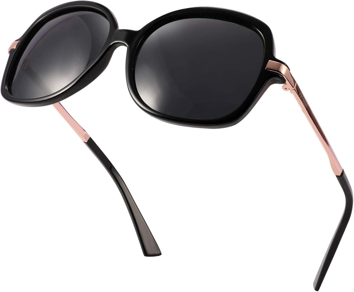 FEISEDY Classic Women's Polarized Sunglasses Ladies Wide Shades Design Square Sunglasses B2683 | Amazon (US)