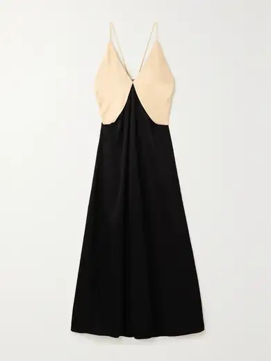 Two-tone twill maxi dress | NET-A-PORTER (UK & EU)