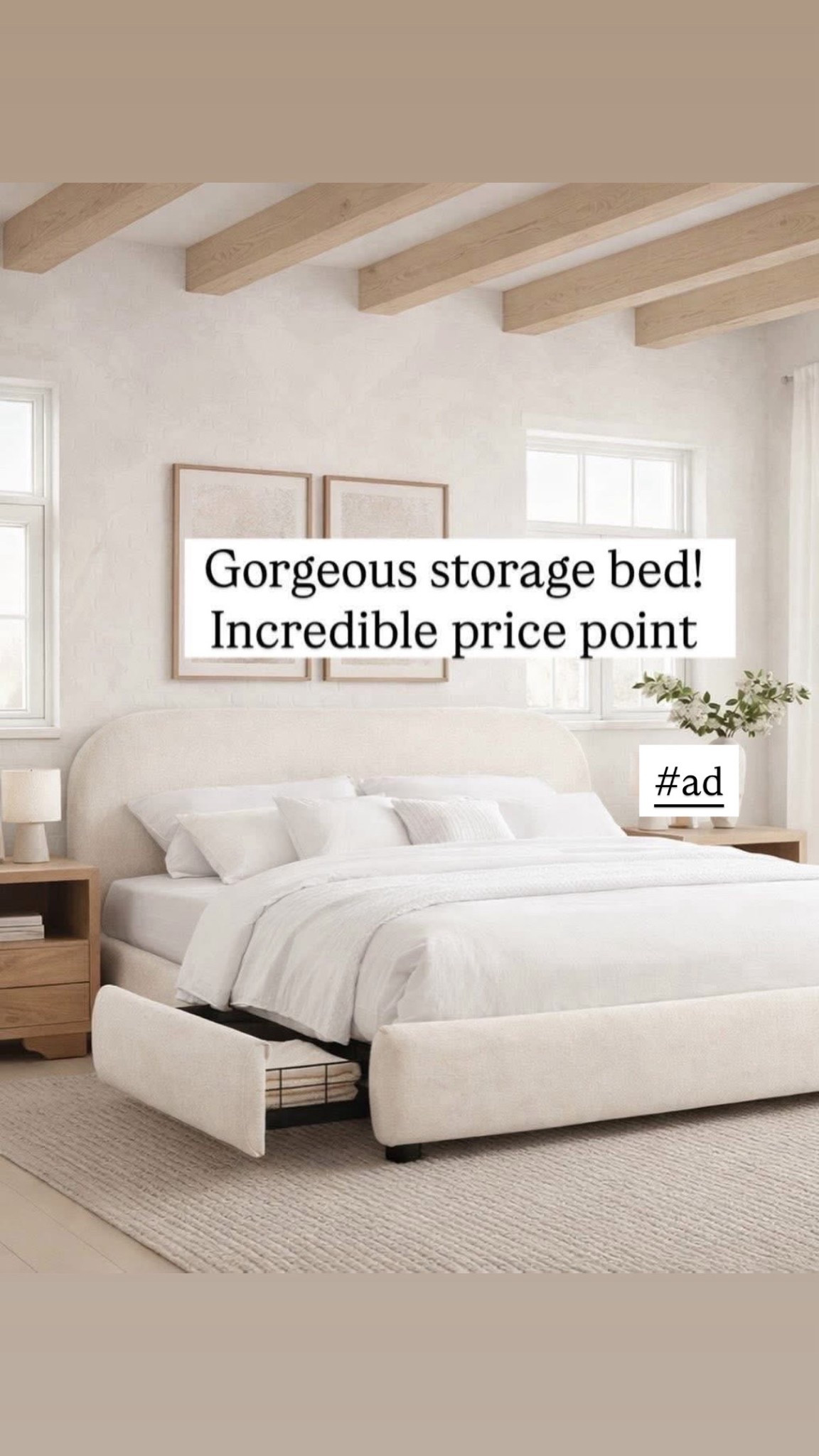 Look what just restocked on @Wayfair  !! LOVE that it has hidden drawer storage. The perfect bed to transform a bedroom & to help with clutter. #wayfair #wayfairpartner #springcleaning #ad