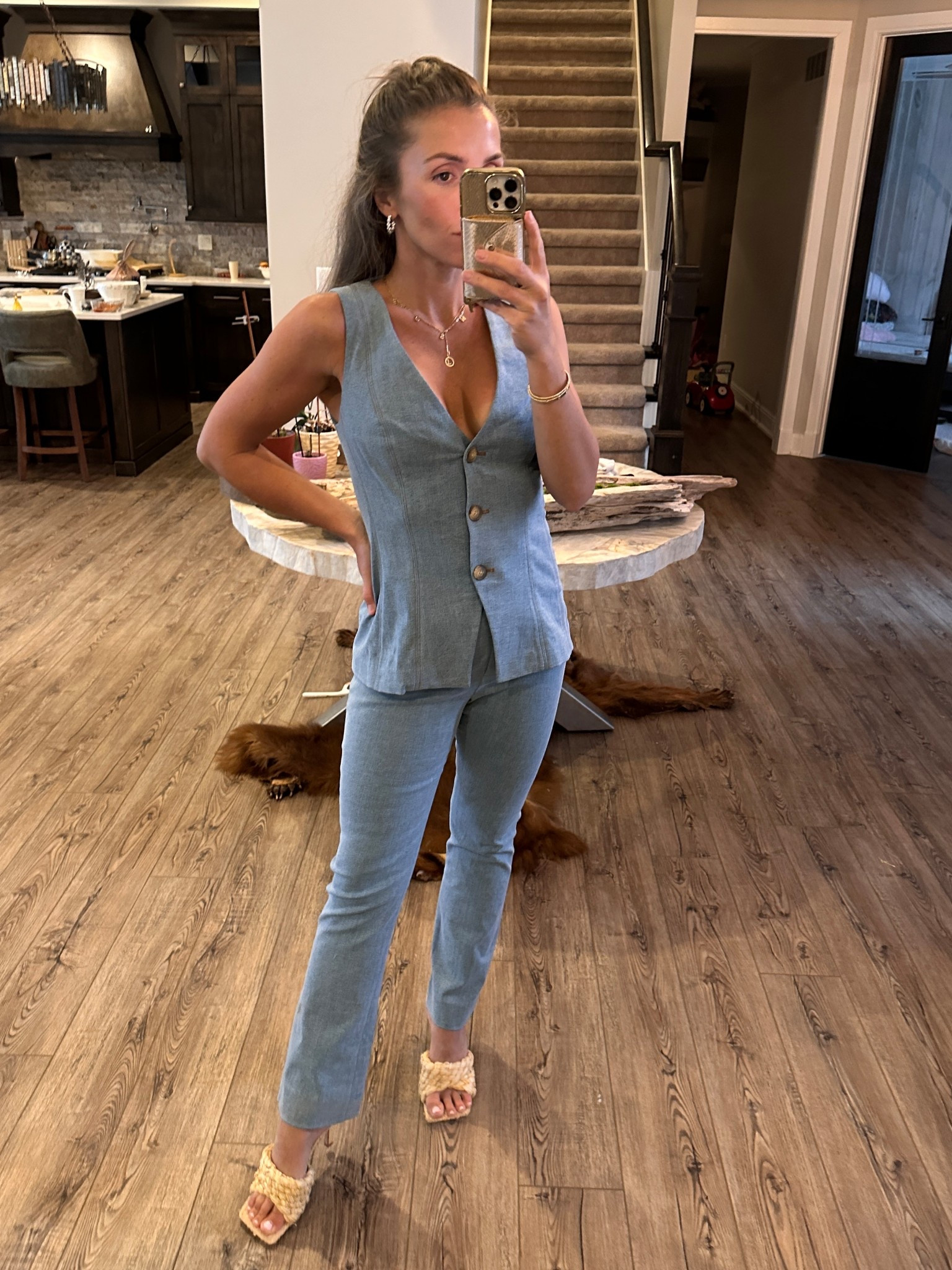 Living my Veronica beard spring dream in this super soft & stretchy denim set! 
Vest size 2
Jeans size 2
On major sale from around $500 top around $100 top
Jeans from around $500 to around $100!

#LTKmomlife #LTKdayinmylife #LTKootd
