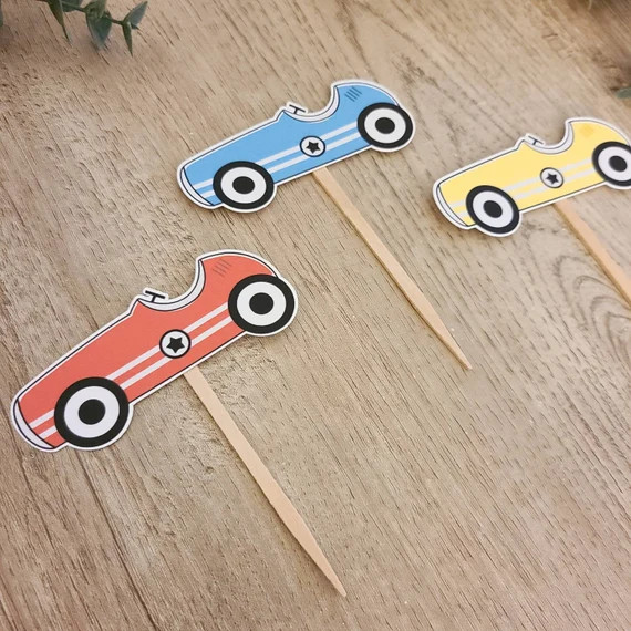 Racecar cupcake toppers | Etsy (US)