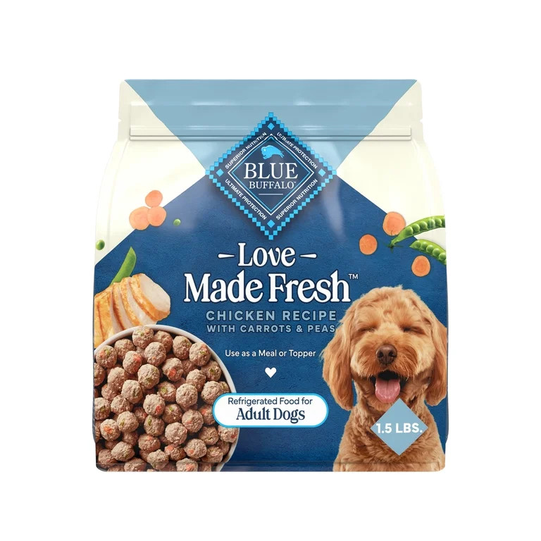 Blue Buffalo Love Made Fresh Dog Food, Refrigerated, Chicken Meatball 1.5lb Pouch | Walmart (US)