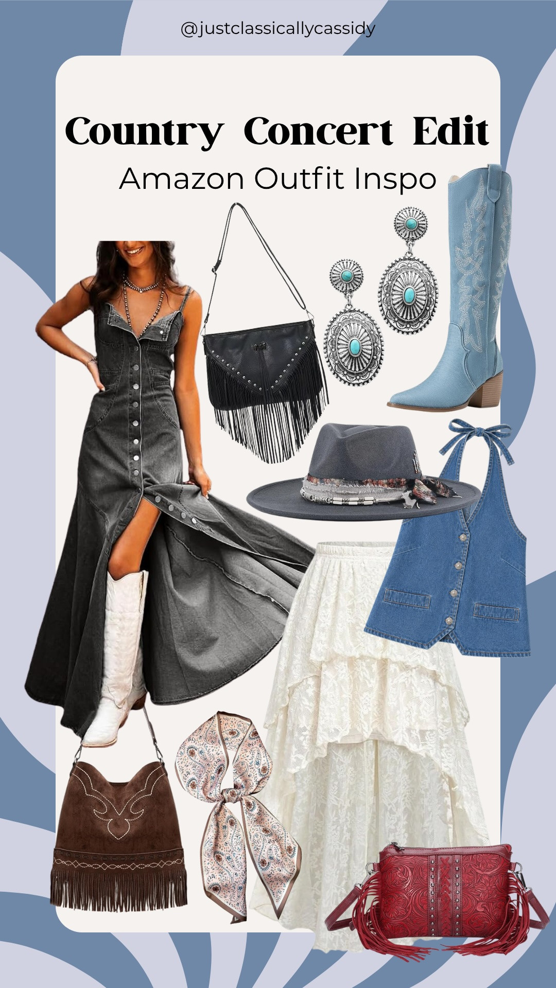 Country concert outfit inspo🤠

Western-inspired dresses, boots, fringe, denim + accessories to complete the look!




Country concert outfits, ootd, outfit inspo, fall outfits women, fashion finds, amazon, jean, boots, justclassicallycassidy 

 #LTKootd #LTKSeasonal