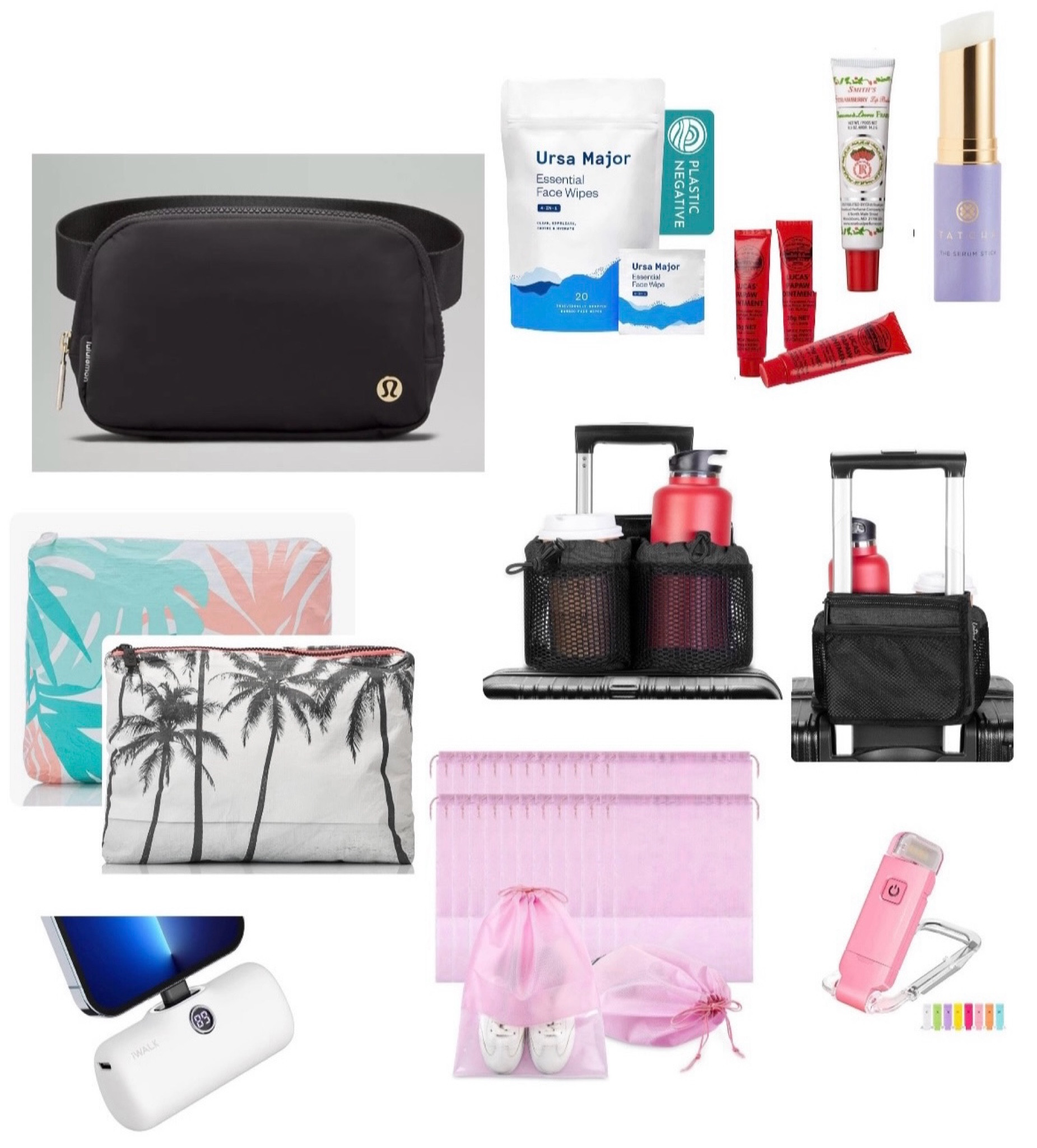My travel faves… no matter how short the trip! These make my carry-on for every trip - with the exception of the book light (which is a new order for me after a trip with a bad light, will report back)!

✈️ Cross-body: I try for carry-on only as often as possible and especially for short flights. Having your essentials tucked in here makes everything streamlined and you can pop it on / off easily.

✈️ These wet/dry bags are my fave and come in a ton of patterns. I’ve been using them as packing cubes lately.

✈️ My drink caddy is my fave for my in-flight water bottle and whatever else I need (this is always in my carry-on and really shines during layovers) - I recommend ordering one with a zip pouch on back (like this one)!

✈️ Shoe bags are the easiest way to keep your dirty shoes off everything else in your bag. My new pink ones really brighten up my bag (and look much happier than random plastic bags).

✈️ This phone charger has been a fave this summer. Fast charging, no cords needed to do so and it has a screen to show you its percentage. 

✈️ In-flight beauty: one or both of these lip balms is always in my carry-on (usually with several others too, but one of these is non-negotiable). The Tatch serum stick is great for any traveling (even more so on long travel days). And these wipes are fab for travel, or any-time (but the individual size lends well to on-the-go).

Happy travels! ✈️✈️✈️



#LTKGiftGuide #LTKBeauty #LTKTravel