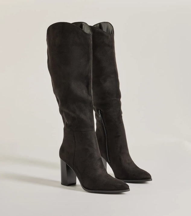 Chic Statement Faux Suede Knee-High Boots | Windsor Stores