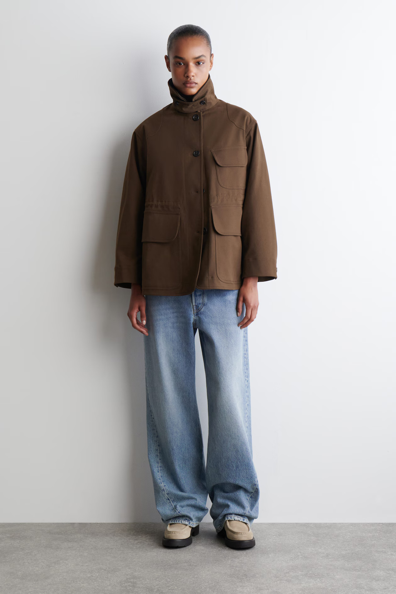 LACE-UP SUEDE ANKLE BOOTS - BEIGE | COS GB | COS UK