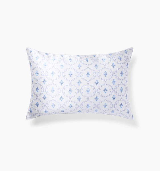 The Sisi Silk Pillowcase - Blue Trellis | Hill House Home US