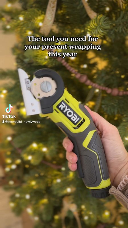 Seriously a game changer for wrapping presents 🙌🏼🎄 #ryobi #tools #christmashack 

#LTKSeasonal #LTKunder100 #LTKHoliday