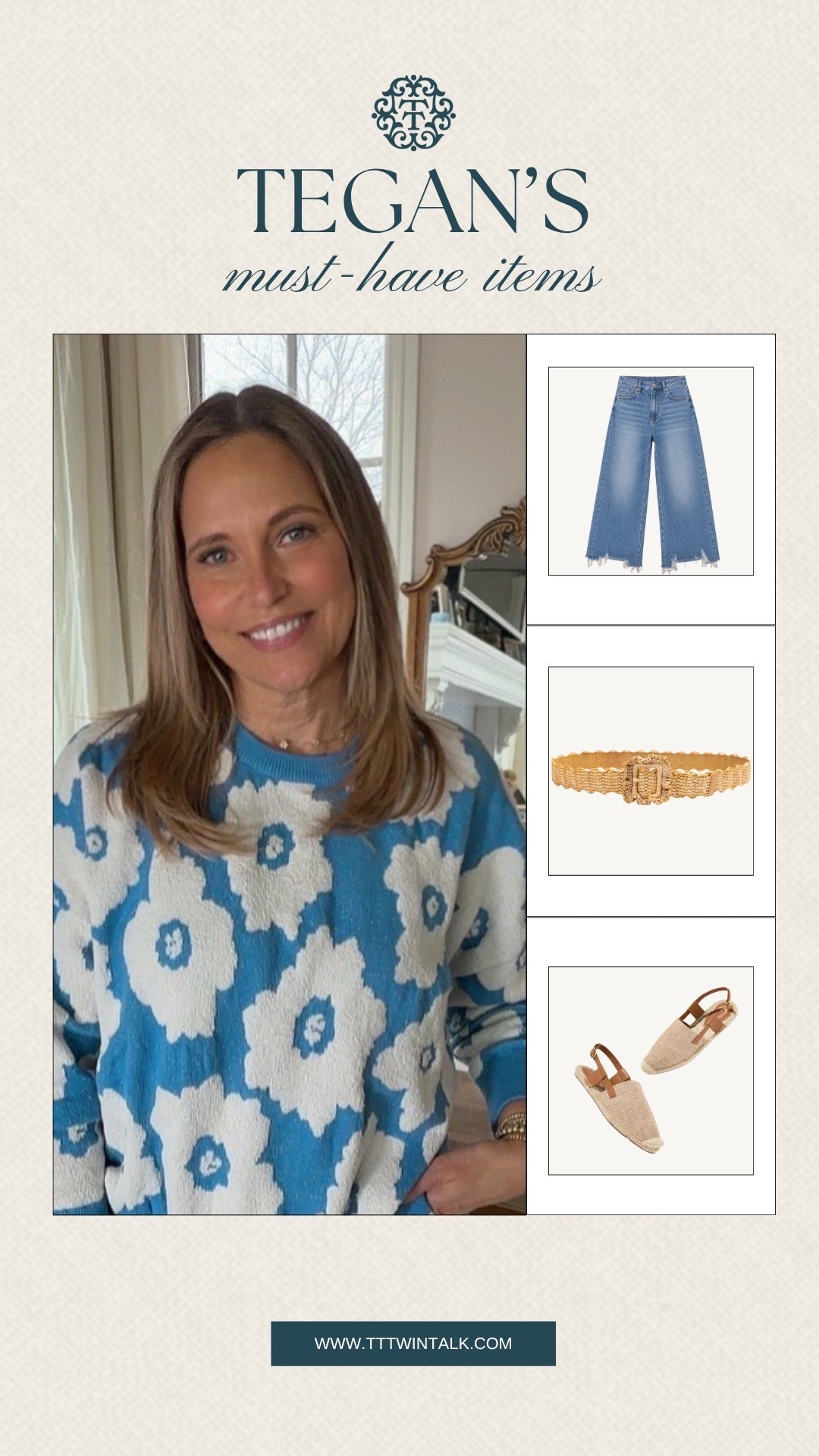 Tegan’s must-have items always include the pieces that make getting dressed feel simple. Denim, woven shoes, and gold accessories are the kinds of staples that keep working season after season. Easy favorites for a reason.

#LTKMidsize #LTKOver40 #LTKSeasonal
