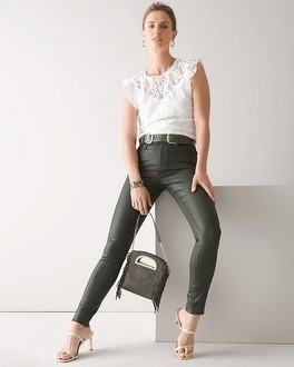 High-Rise Coated Skinny Jeans | White House Black Market