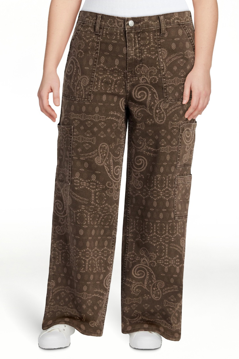 No Boundaries Wide Leg Cargo Pants, 29.5'' Inseam, Women's and Women's Plus Sizes XXS-4X | Walmart (US)