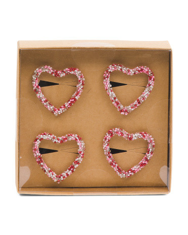 4pk Beaded Heart Napkin Rings | TJ Maxx